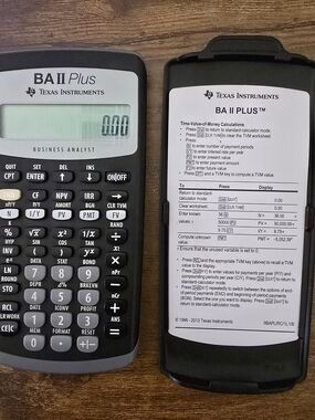 Texas Instruments BA II Plus Business Analyst Calculator w/ Cover